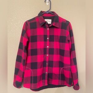 Orvis Plaid Flannel Fleece Lined Jacket Size Small